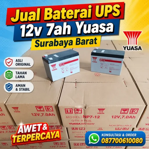 Home 16 Jual Baterai UPS 12v 7ah Yuasa Surabaya Barat Asli Original Awet