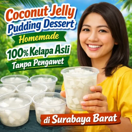 Home 11 Jual Coconut Jelly Pudding Dessert Homemade 100% Kelapa Asli Tanpa Pengawet di Surabaya Barat